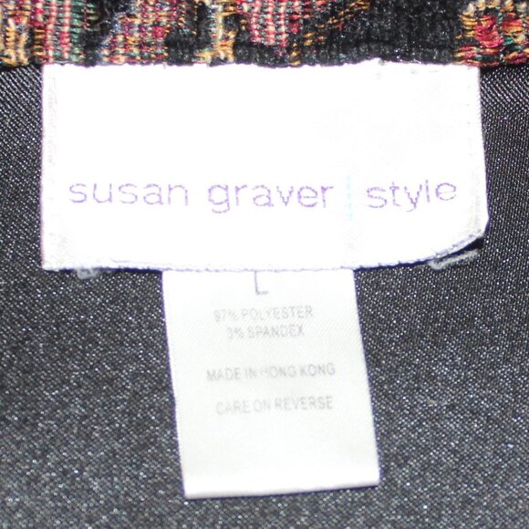 Susan Graver Style Black Western Style Jacket - Picture 6 of 11